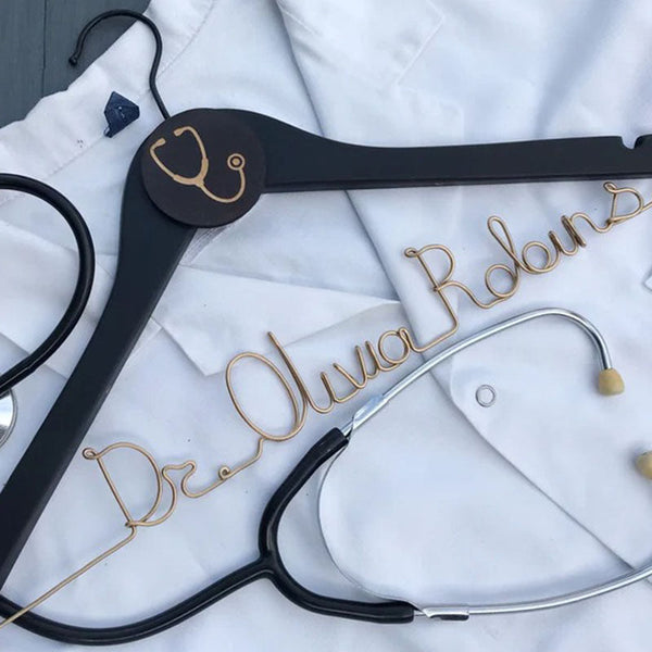 Unique Gift for Doctor, Birthday Gift for Doctor, Personalized Coat Hanger