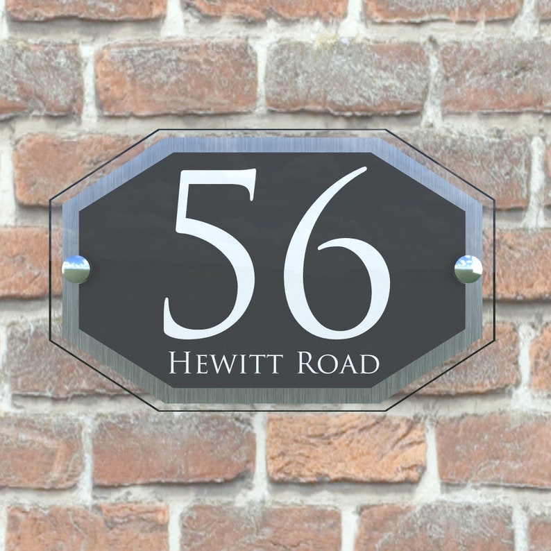 Contemporary House Sign Plaques Door Number