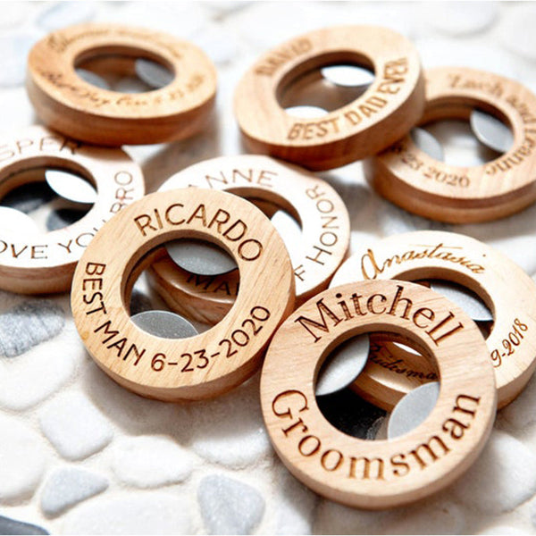 Personalized Engraved Circle Bottle Openers