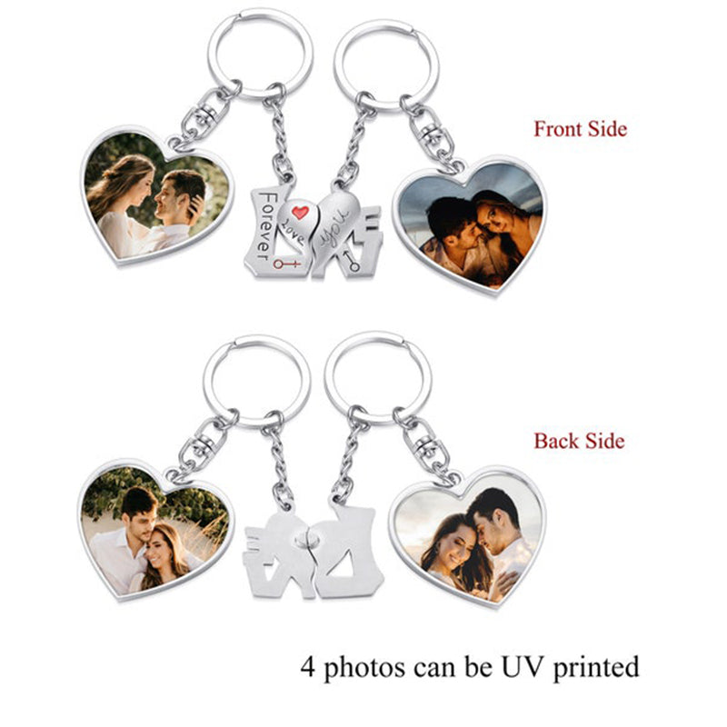 Couples Keychains Set of 2, Boyfriend Keychain, Magnetic Love Keychain, Anniversary Key Chain