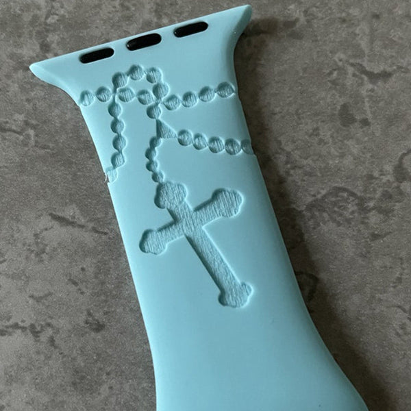 Apple Watch Silicone Sports Band   Strap - Engraved Christian Jesus God