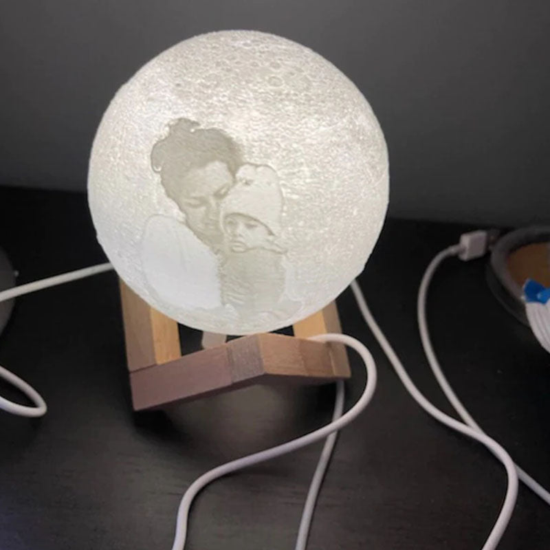 Personalization Luna Moon Lamp Night Light 3D Print Moonlight LED Dimmable Touch/Pat/Remote Switch Rechargeable