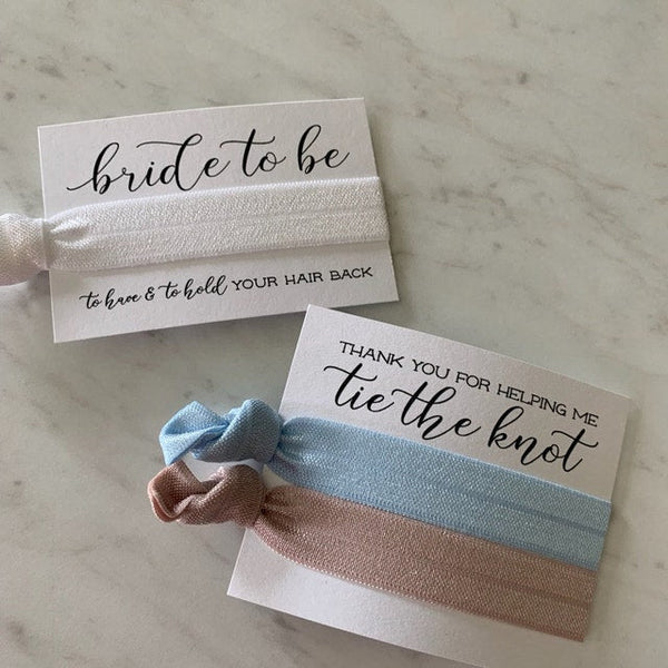 CUSTOM Promotional Bridal Show Hair Tie Favors | Event Handouts Promos Gifts for Wedding Pros + Planners