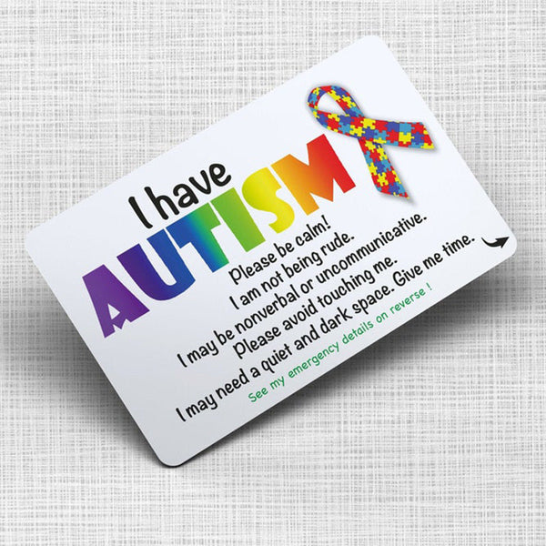 Autism Awareness Medical Card - Personalised - Disability - Invisible Disability