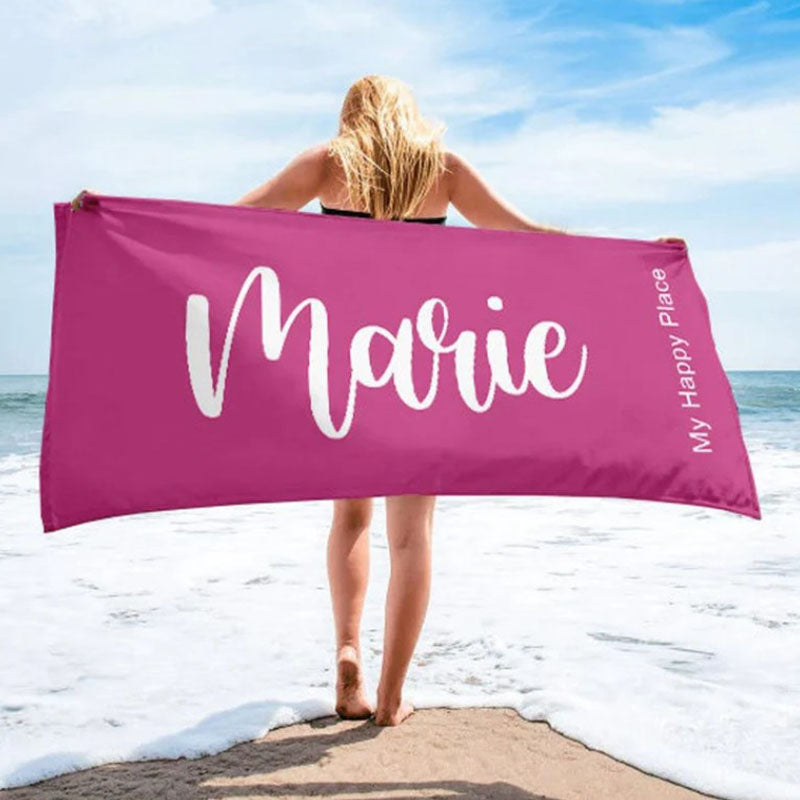 Personalized Beach Towel Personalized Name Bath Towel Custom Pool Towel