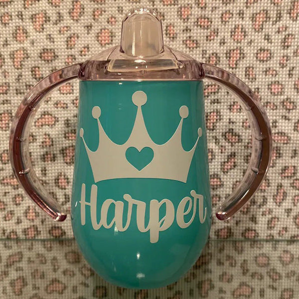 Princess Crown Sippy Cup / Stainless Steel Toddler / Baby Shower Gift / Training