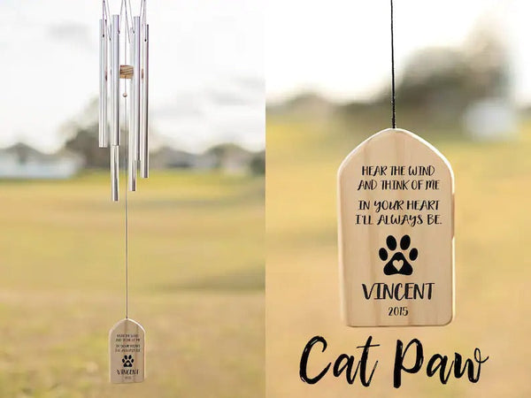 Personalized Wind Chimes | Pet Memorial Gift Chime | Always in Your Heart | Custom Wind Chime