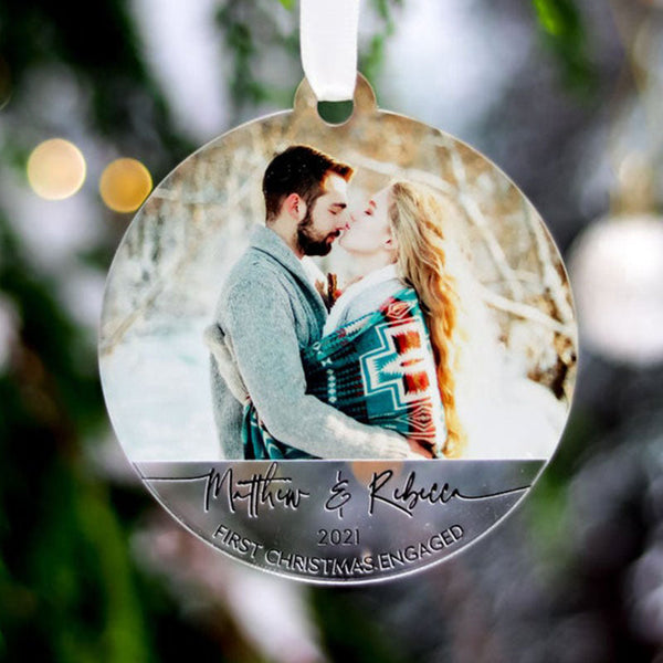 First Christmas Engaged Ornaments, Handmade 2021 Xmas Gifts for Her