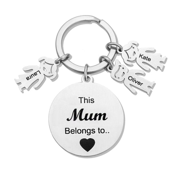 Family Keychains Gift Keyring,Custom Family Gift Keychain