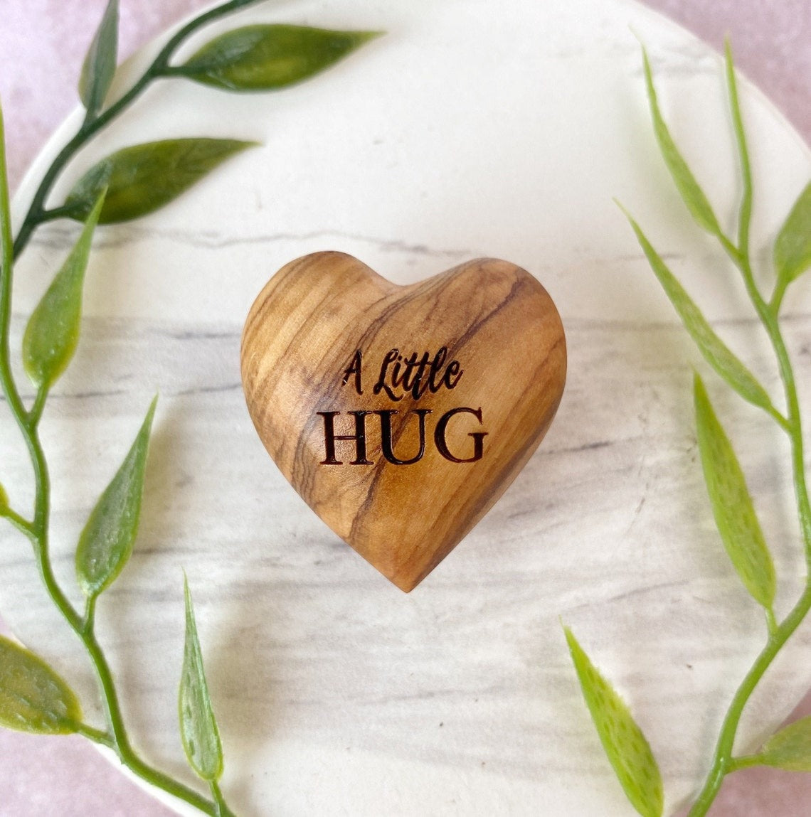 A Little Hug, Tiny Hug Token, Olive Wood, Isolation Gift, Missing You Gift