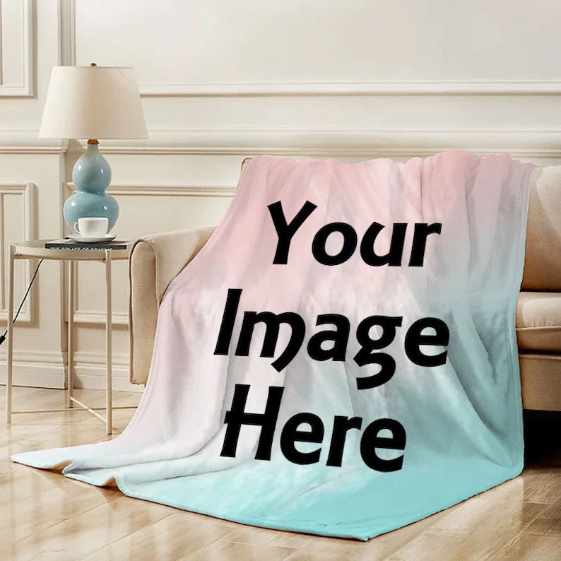 Custom Photo Fleece Blanket?¡§o?Personalized Blanket With A Photo