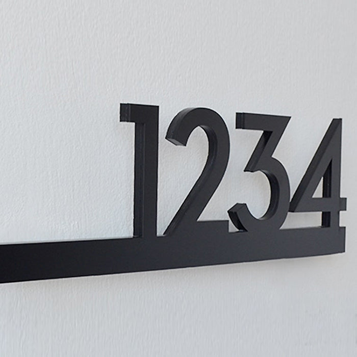 Decorative Acrylic & Aluminium Personalised Wall Plaque House Number