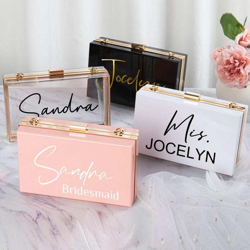 Personalized Bridesmaid Clutch Bridesmaid Purse Custom Clutch Bag Bride Bag Bridesmaid Gift