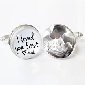 Father of the Bride Gift - Gift from Bride - cufflinks - wedding cuff links - weddings- I loved her first - gifts for dad - gift ideas Dads