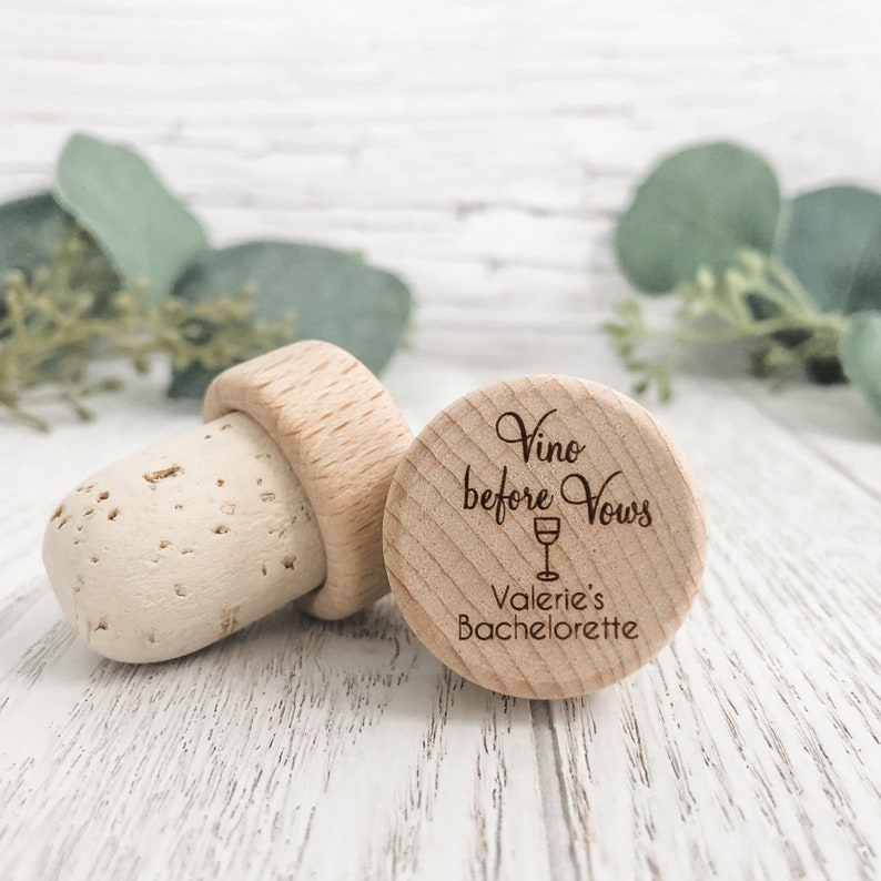 Personalized Wine Bottle Stopper, Cork Bottle Stopper, Custom Wine Stopper Wedding Favors, Set Of 5