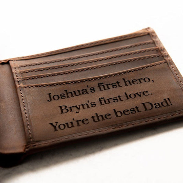 Personalized Leather Custom Wallets  Best Father's Day Gifts