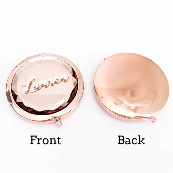 Personalized bridesmaid compact mirror, Personalized Bridesmaid gifts, bridesmaids proposal gift