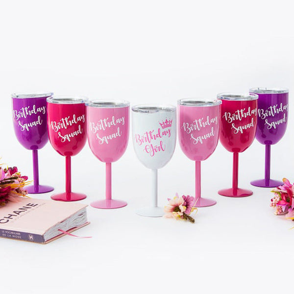 Custom Insulated Stemmed Champagne Wine Glass, Bridesmaid Gift Glass, Bachelorette Party Wine Glass