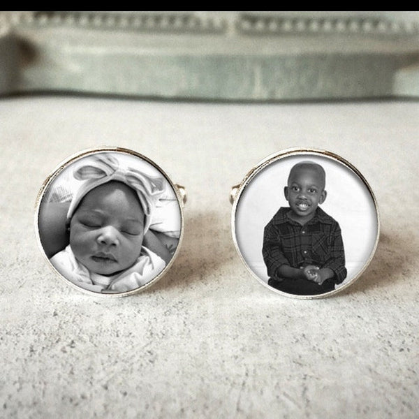 Groomsmen Gift, Custom Photo Cufflinks, Personalized Cufflinks, Custom Cuff LInks, Photo Cuff link