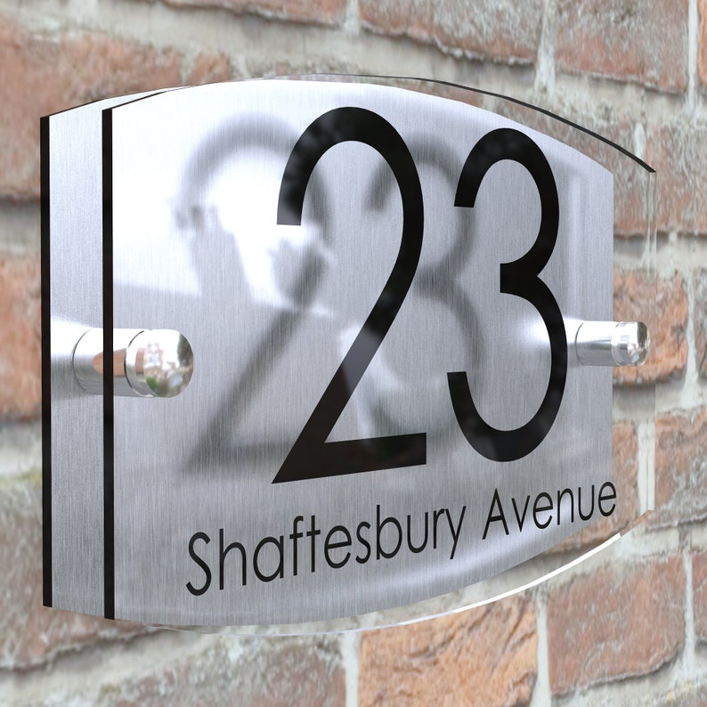 Modern Contemporary Property Number Door Sign Plaque