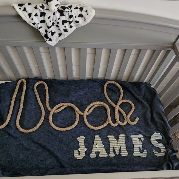 Giant Personalized Rope Wall Name For Nursery Decor, Extra Large Natural Decor For Living Room