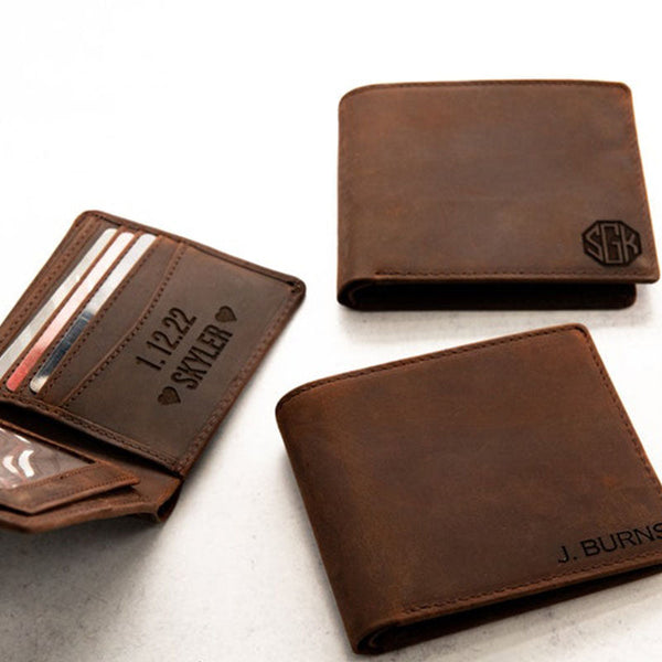 Personalized Leather Custom Wallets  Best Father's Day Gifts