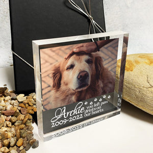 Personalised Pet Memorial Plaque Free Standing Block