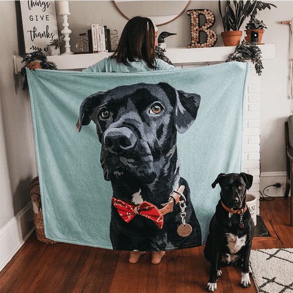 Photo Blanket Dog Blanket Pet Memorial Gifts Custom Printed Blanket