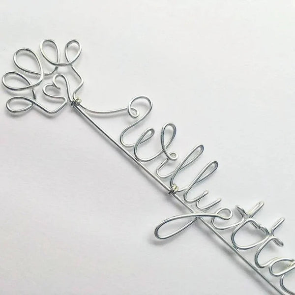 Crown Wire Name, Personalized Wire Name  Bookmark