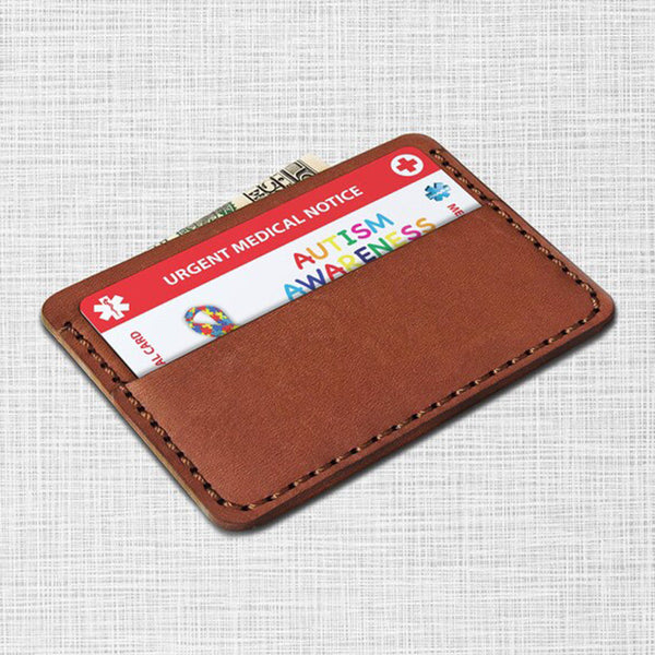 Autism Awareness Emergency Wallet Card - Medical Card - PVC Card Credit Card Size and same Material