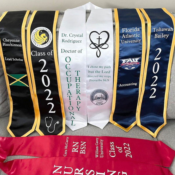 Custom Graduation Stole, High School Graduation Sash