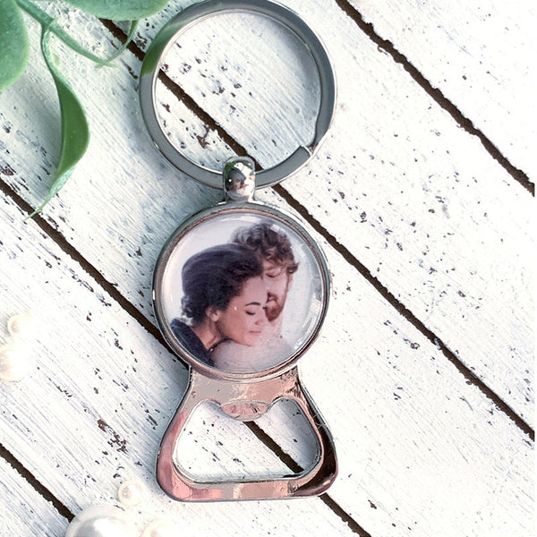 Custom Picture, Bottle Opener Key Chain Boyfriend Keychains, Gift For Boyfriend, Anniversary Gift