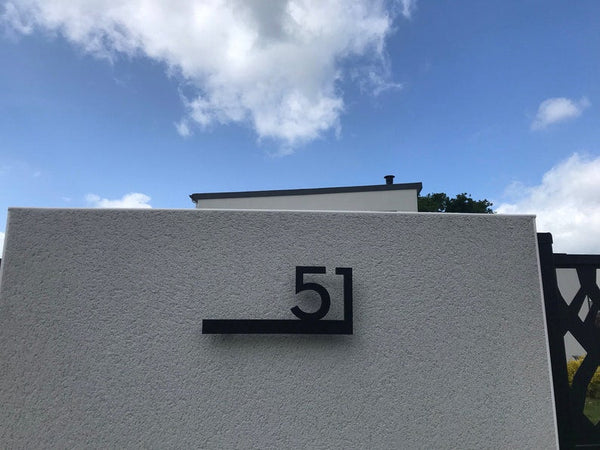 Decorative Acrylic & Aluminium Personalised Wall Plaque House Number