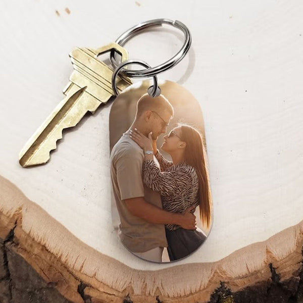 I Love You Most The End I Win Keychain | I Love You More Couples Photo Keychain