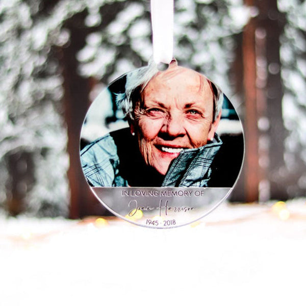 Memorial Photo Gift Christmas Ornament, In Loving Memory