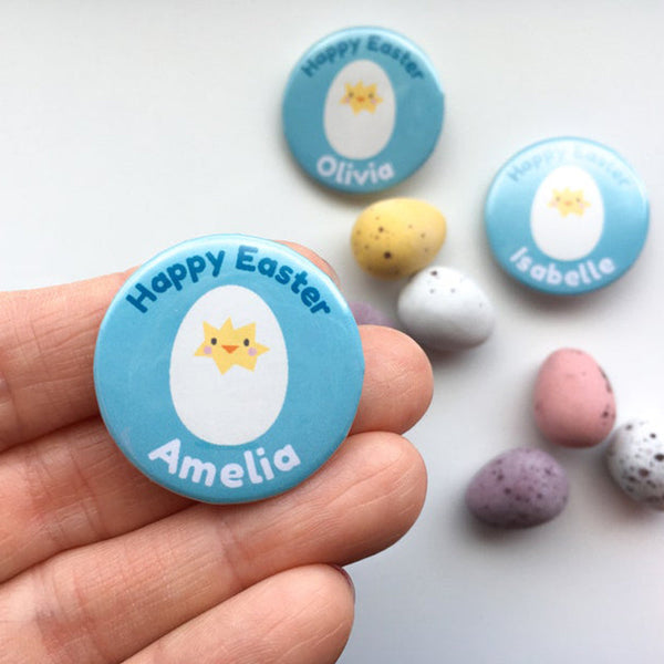 Personalised Easter gift, personalised Easter badge