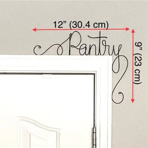 Unique Wire Pantry Door Sign