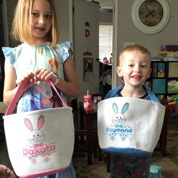 Custom Easter Baskets, Personalized Easter Basket, Easter bag, Easter Basket with name, Bunny basket