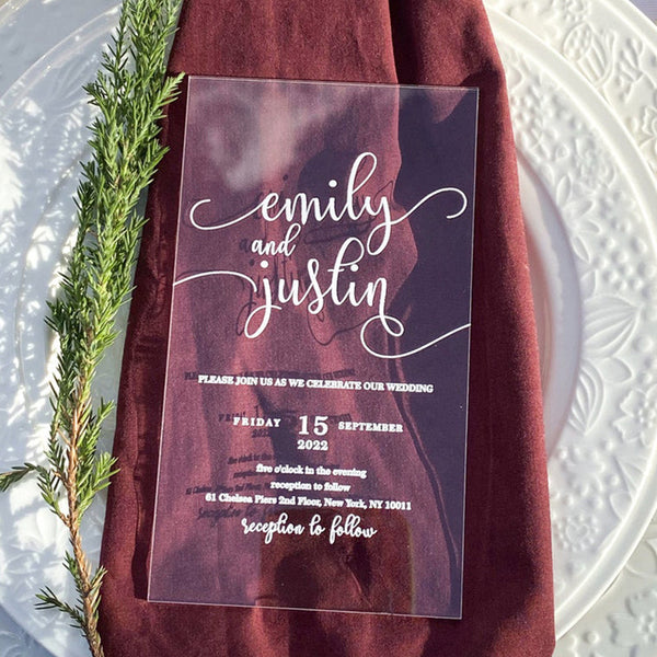 Rustic Wedding Invitation, Acrylic Wedding Invitation, Rustic Wedding, Beach Wedding