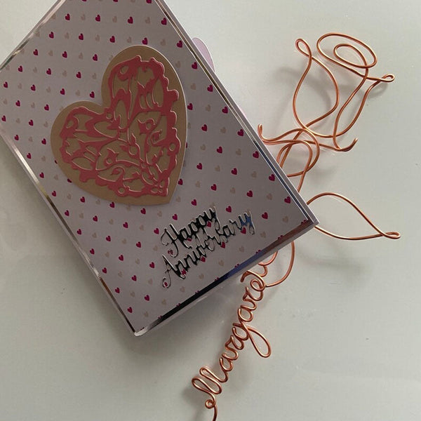 Wire Rose Gifts Personalised Rose Bookmark