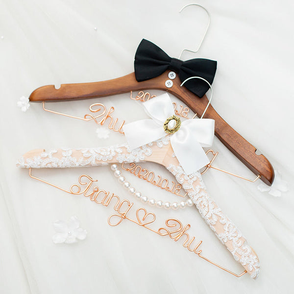 Wedding Hanger, Bridal Hanger, Bridesmaid Gift, Bridesmaid, Custom Engagement