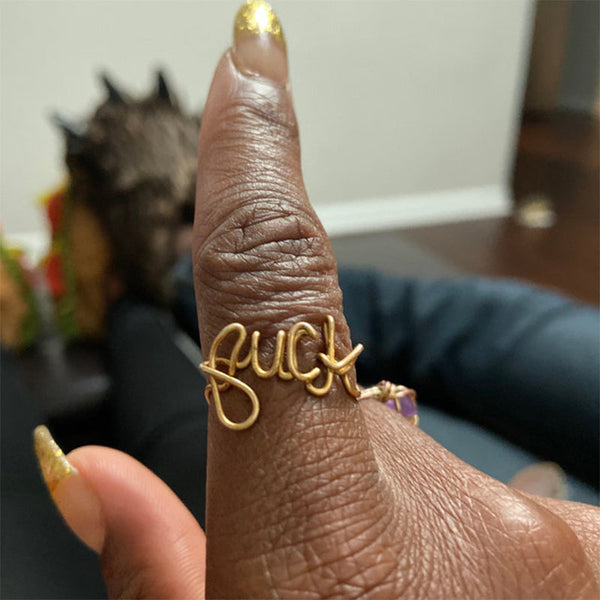 F*uck handmade wired rings