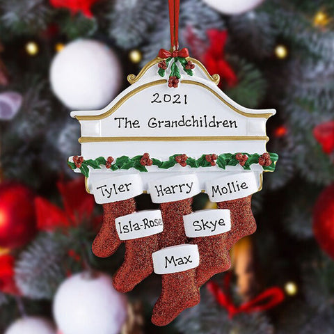 Personalized Fireplace Stockings Christmas Ornament 2021