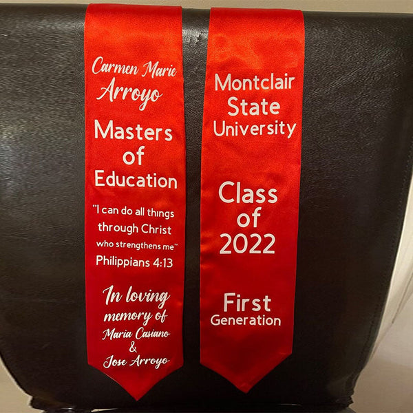 Custom Graduation Stole, High School Graduation Sash