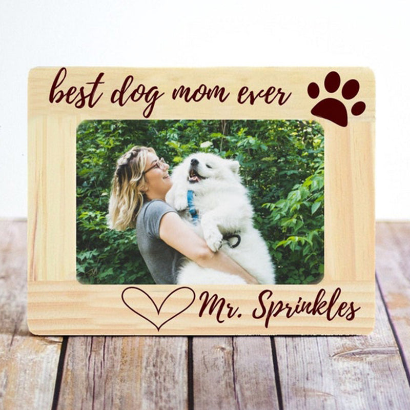 Funny Dog Mom Gift, Best Dog Mom Ever Frame, Dog Mom Gift, Gift for Dog Mom, Casual Gift for Her