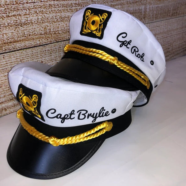 Nautical Captain's Hat, Gift for New Boat Owner, Captain Hat, First Mate Hat, Skipper