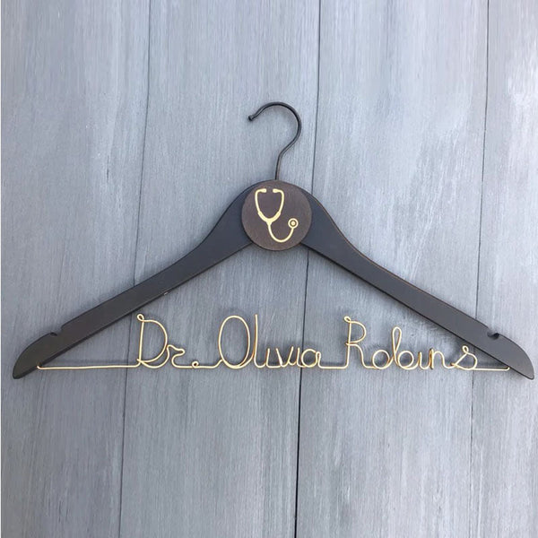 Unique Gift for Doctor, Birthday Gift for Doctor, Personalized Coat Hanger