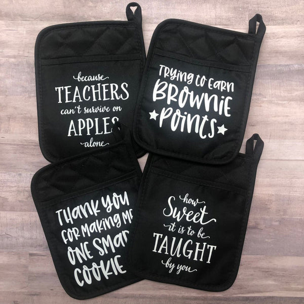 Personalized Oven Mitt Potholder Gift For Teacher