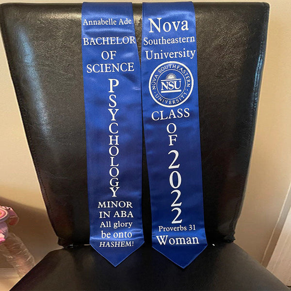 Custom Graduation Stole, High School Graduation Sash