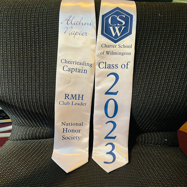 Custom Graduation Stole, High School Graduation Sash